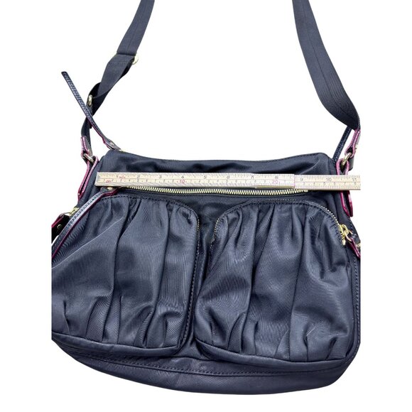 MZ Wallace Black Nylon Crossbody Bag With Red Interior - Picture 10 of 11